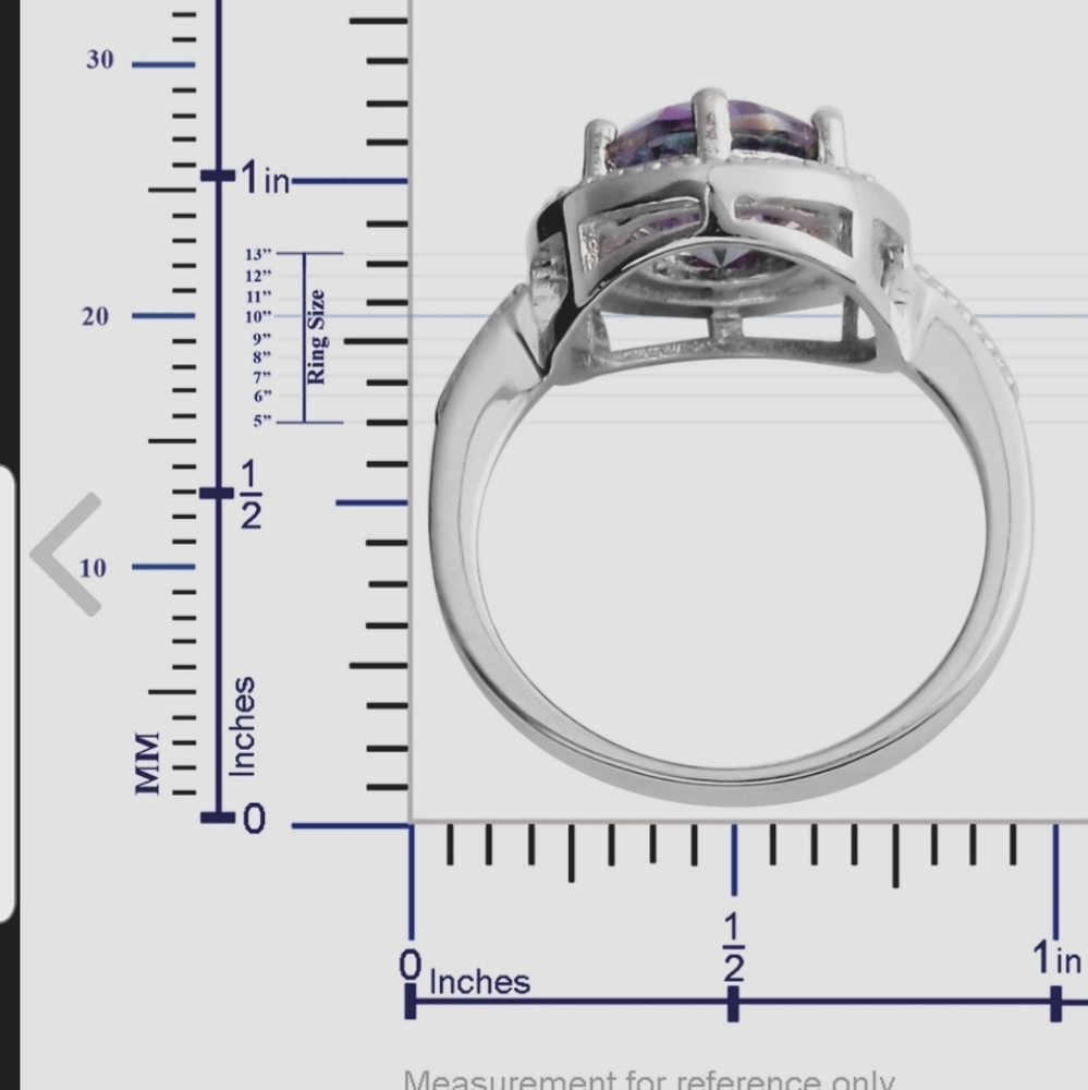 Simulated Mystic Color Diamond Ring - Picture 3 of 3